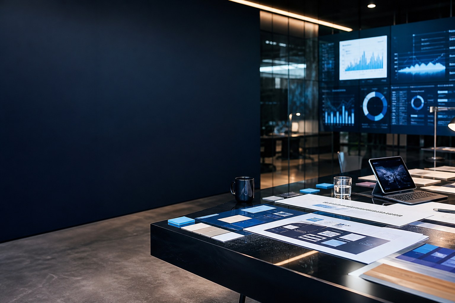 Integrated campaign planning workspace with analytics and creative materials.
